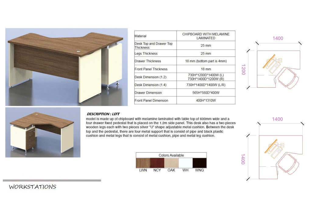 Worky Desktop Worky Desk Dubai | L-Shaped Office Desk UAE – The Red Crew Furniture ...