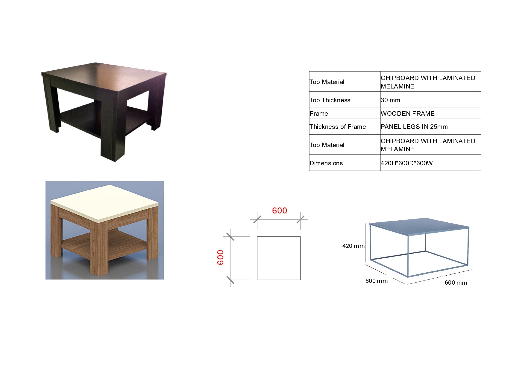 datasheet dimensions:600x600